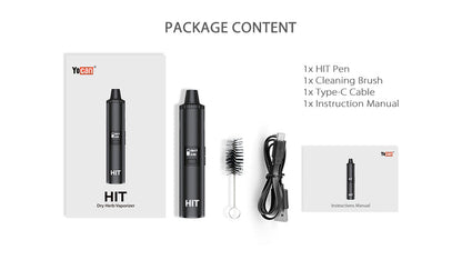 Yocan Hit Dry Herb Vaporizer - Black - Bittchaser Smoke Shop