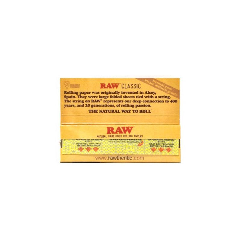 Raw Classic Regular Size Brown Rolling Papers (Full Box) - Bittchaser Smoke Shop