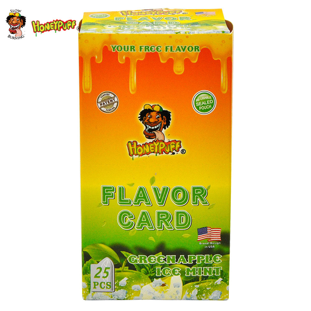 Honeypuff Green Apple Ice Mint Flavour Cards Insert Infusion - Bittchaser Smoke Shop