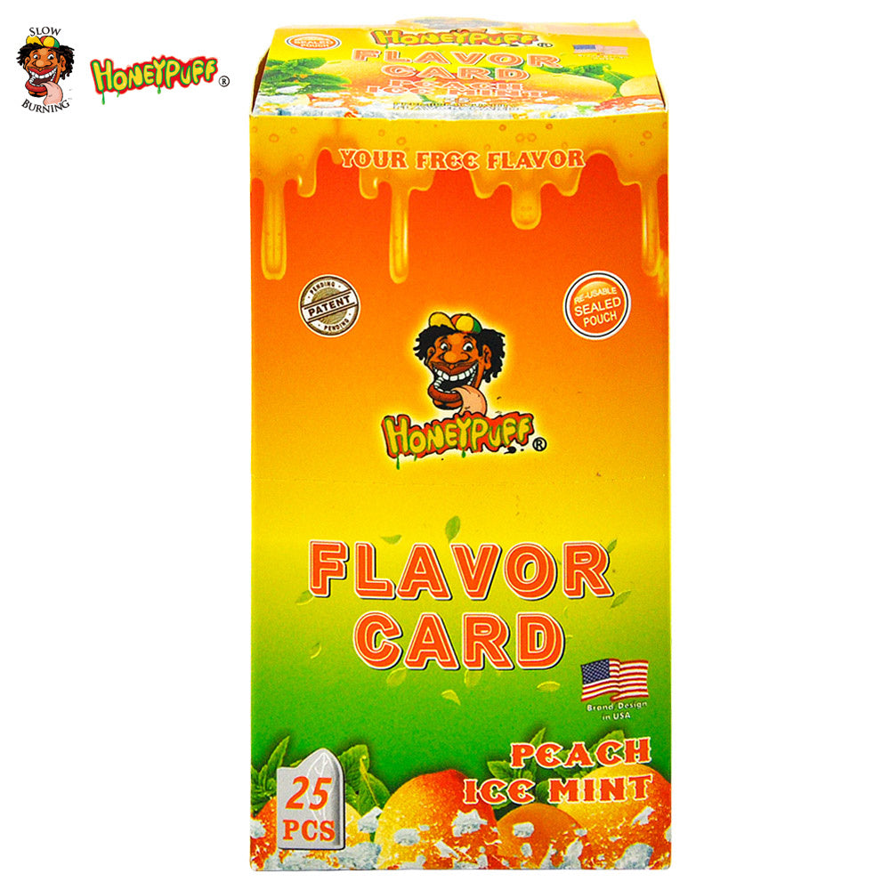 Honeypuff Peach Ice Mint Flavour Cards Insert Infusion - Bittchaser Smoke Shop