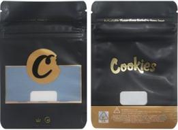 Cookies  Black Ziplock Smell Proof Bag - 28g