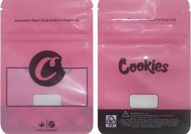 Cookies Pink Ziplock Smell Proof Bag - 28g (100pcs)