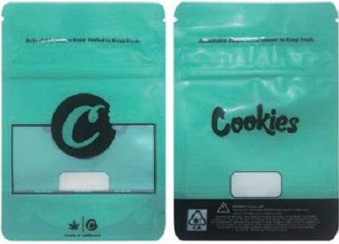 Cookies Green Ziplock Smell Proof Bag - 28g (100pcs)