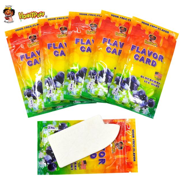 Honeypuff Blueberry Ice Mint Flavour Cards Insert Infusion - Bittchaser Smoke Shop