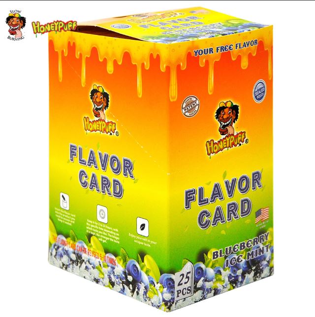 Honeypuff Blueberry Ice Mint Flavour Cards Insert Infusion - Bittchaser Smoke Shop