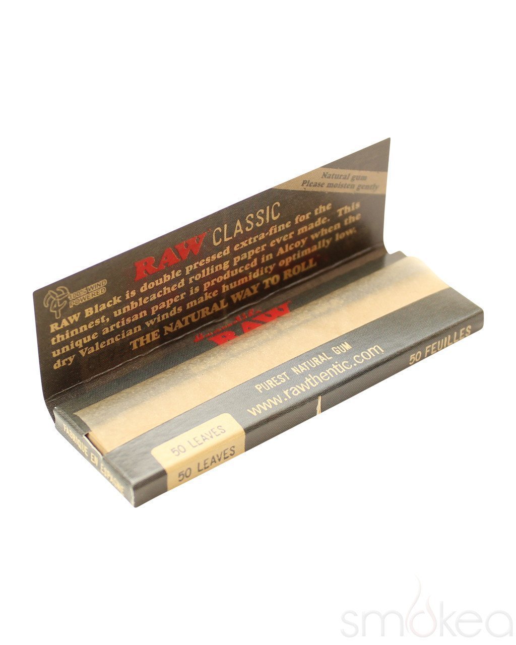 Raw Black Classic 1 1/4 Rolling Papers (1 Booklet) - Bittchaser Smoke Shop