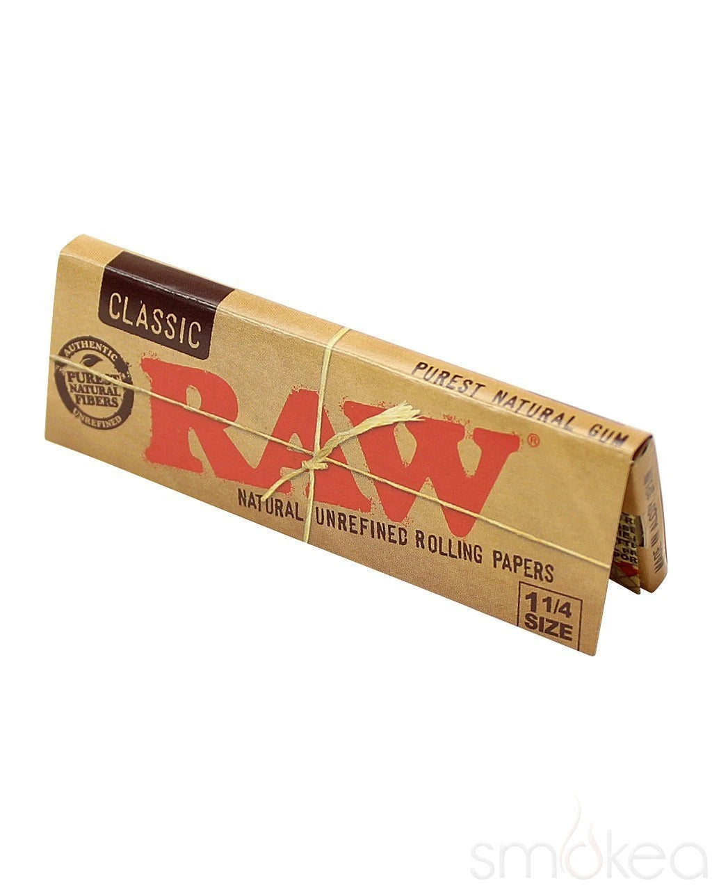 Raw Classic 1 1/4 Size Brown Rolling Paper (1 Booklet) - Bittchaser Smoke Shop