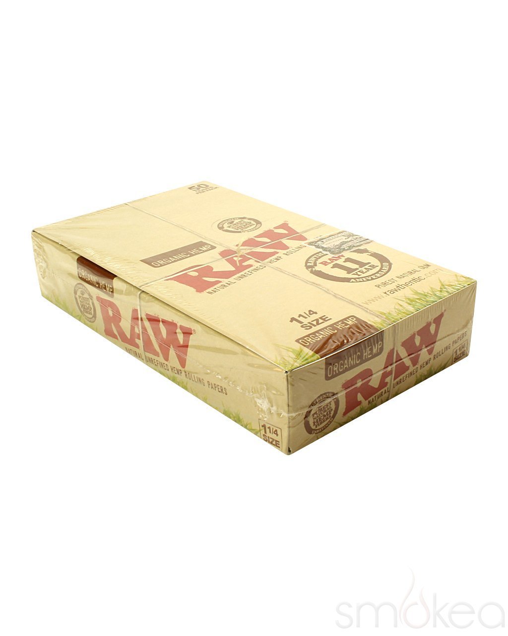 Raw Organic Hemp 1 1/4 Rolling Papers (Full Box) - Bittchaser Smoke Shop