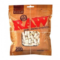Raw Cotton Filter Tips - Regular Size - Bittchaser Smoke Shop