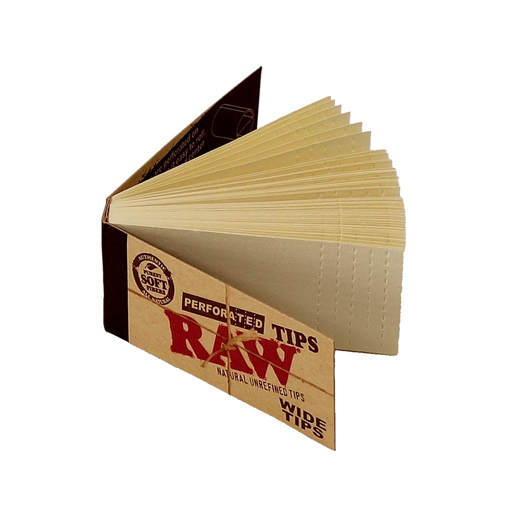 Raw Wide Perforated Filter Tips ( 1 Booklet)