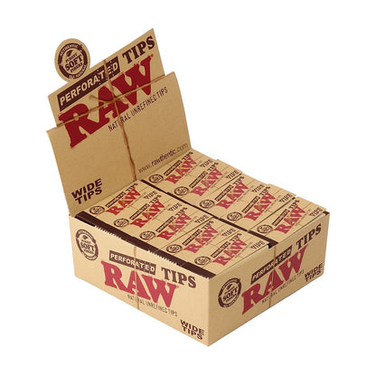 Raw Wide Perforated Filter Tips ( Full Box) - Bittchaser Smoke Shop