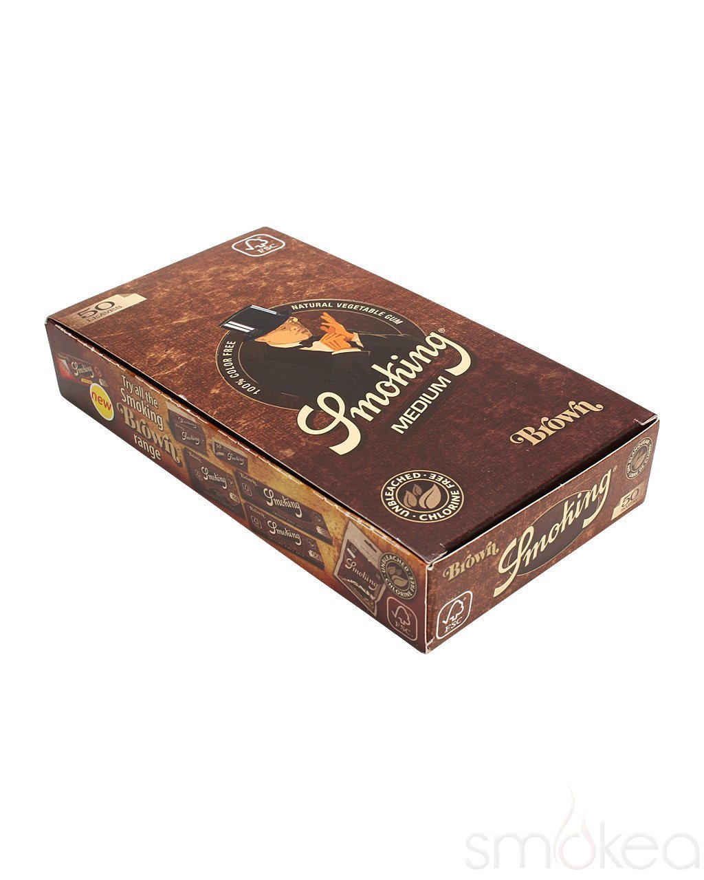 Smoking Brown Medium 1 1/4 Rolling Papers (Full Box) - Bittchaser Smoke Shop